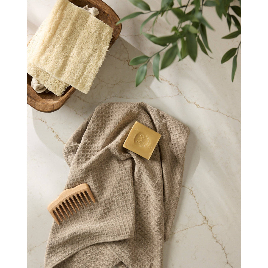 Geometry Truffle Hand Towel | Latte