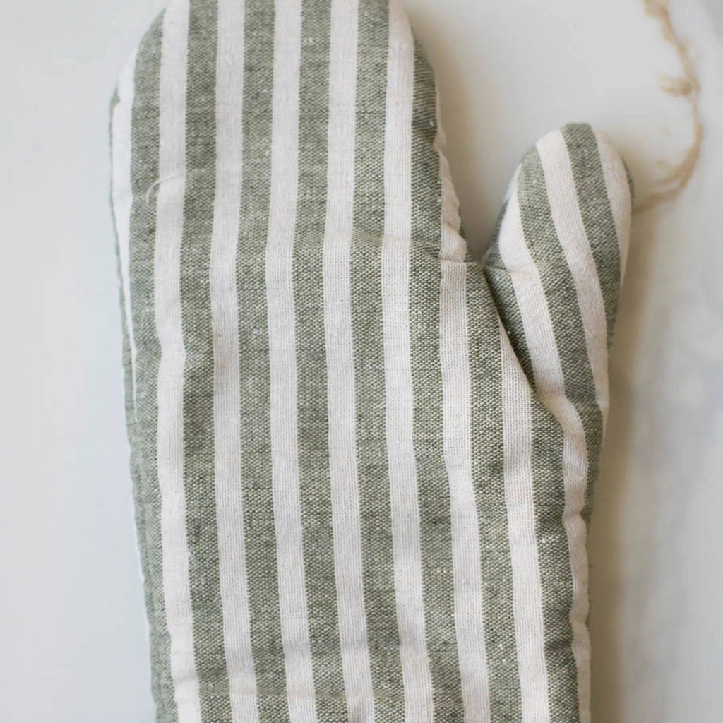 Oven Mitt | Green Stripe
