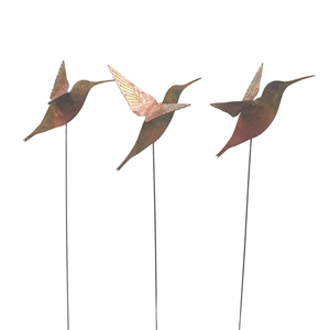 Natural Copper Hummingbirds | Medium