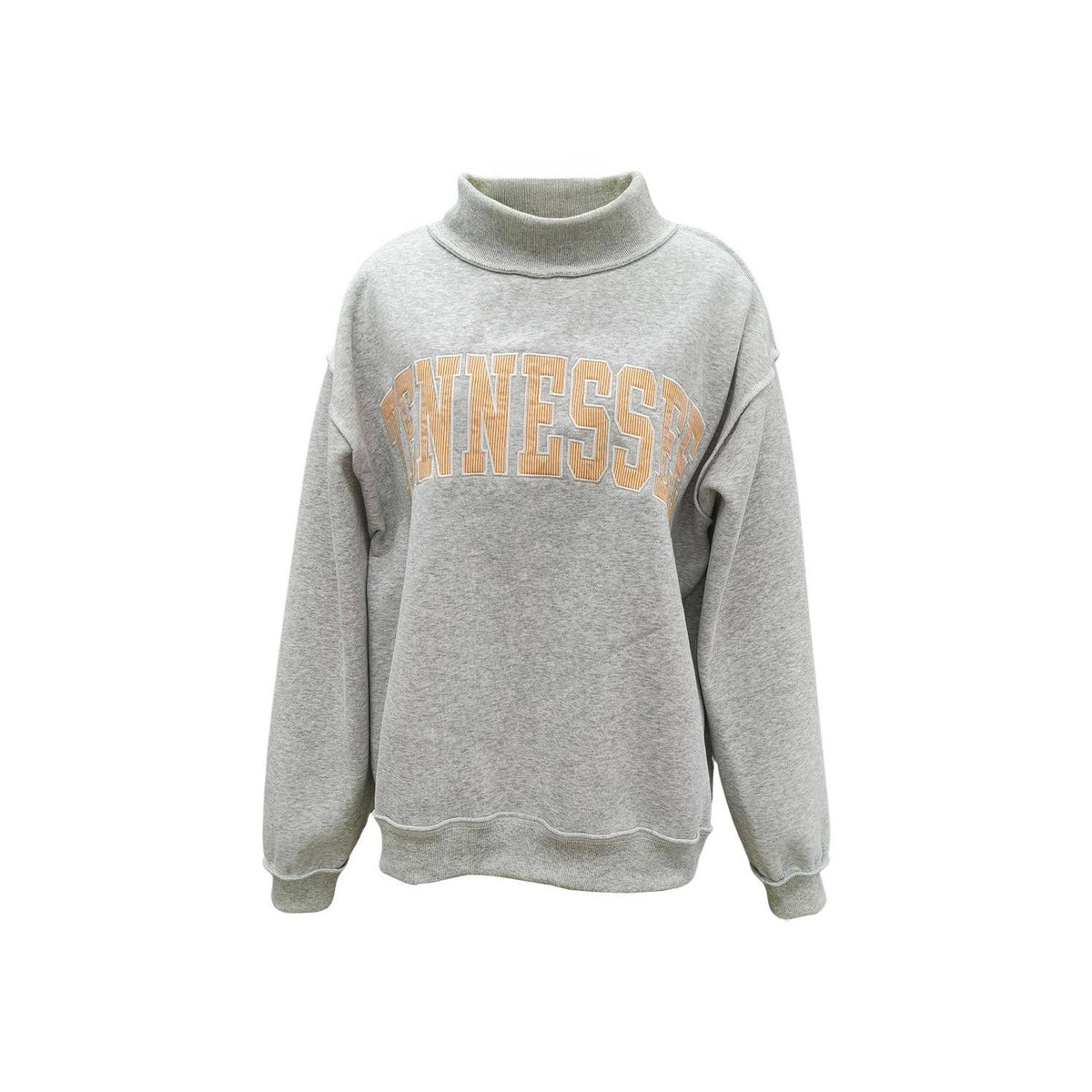 Tennessee Embroidered Mock Neck Sweatshirt | Heather Grey