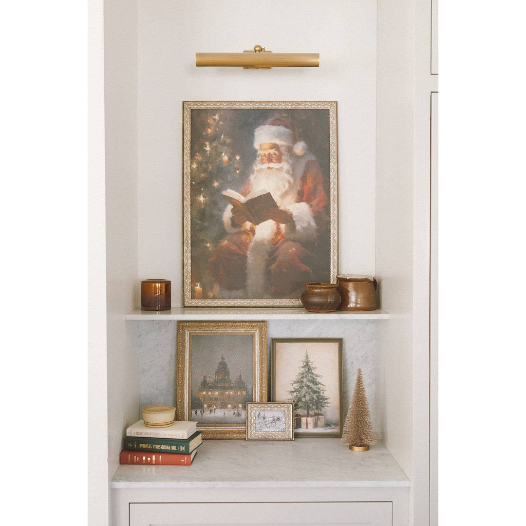Classic Santa Framed Antique Art | 8 x 10