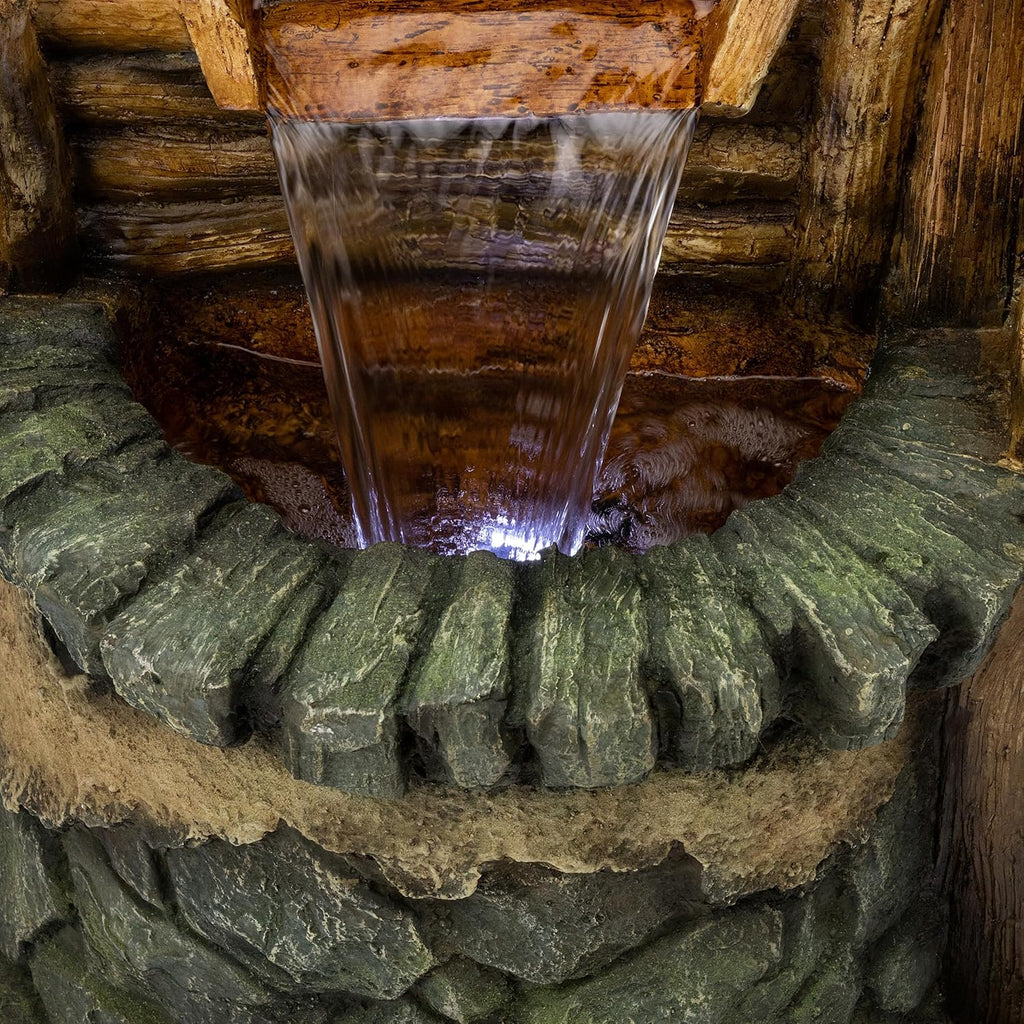 Wishing Well Garden Waterfall Fountain