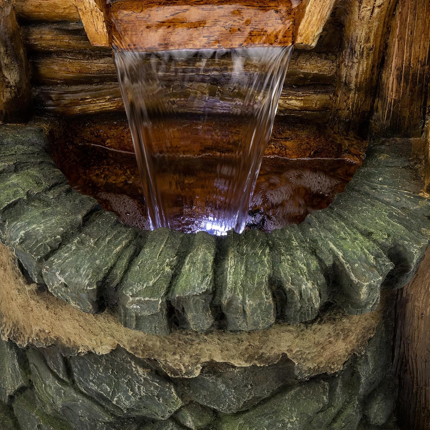 Wishing Well Garden Waterfall Fountain