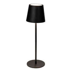 Black Metal LED Rechargeable Table Lamp w/Touch Sensor