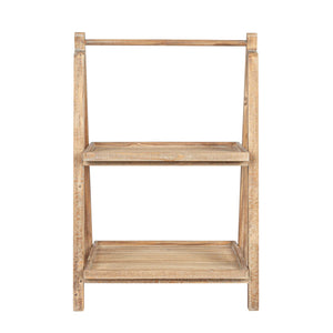 2-Tier Wood Folding Stand | Natural