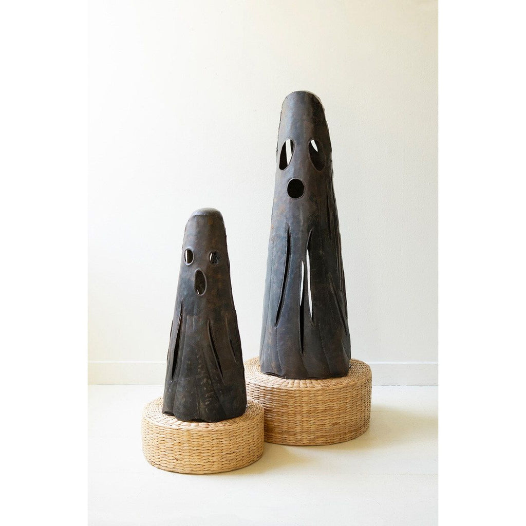 S/2 Rustic Iron Ghost Luminaries
