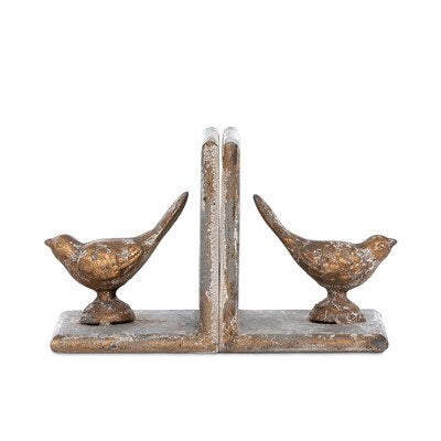 S/2 Bird Duet Iron Bookends