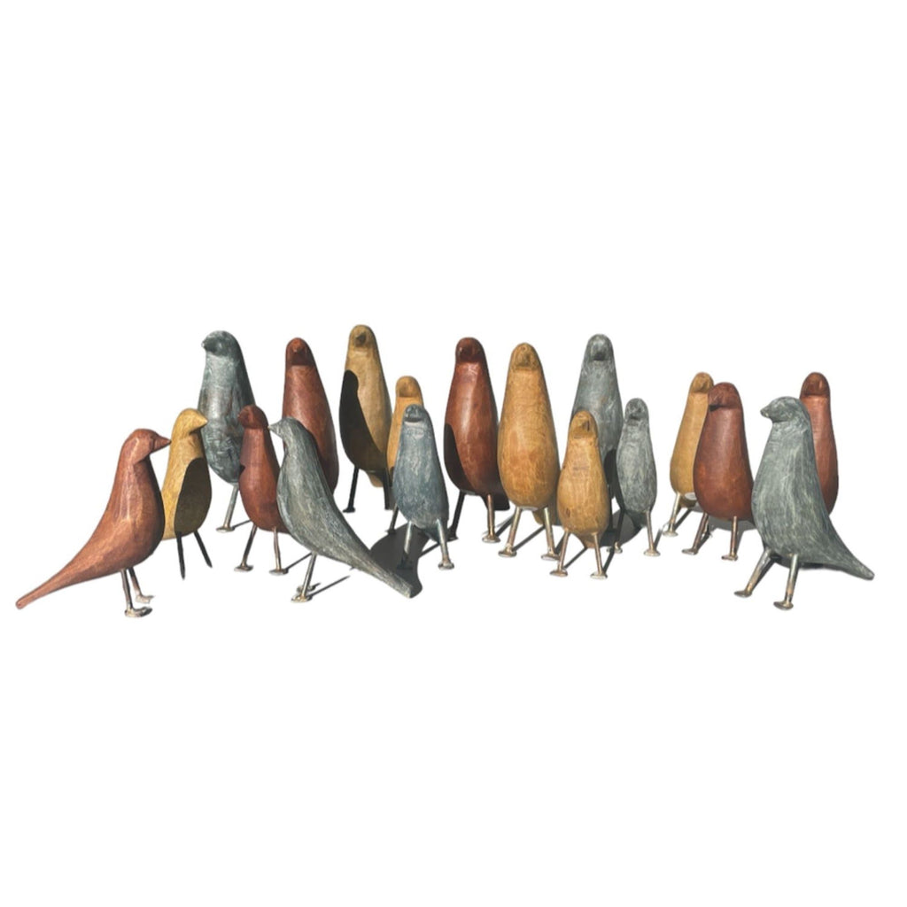 Handcarved Standing Birds