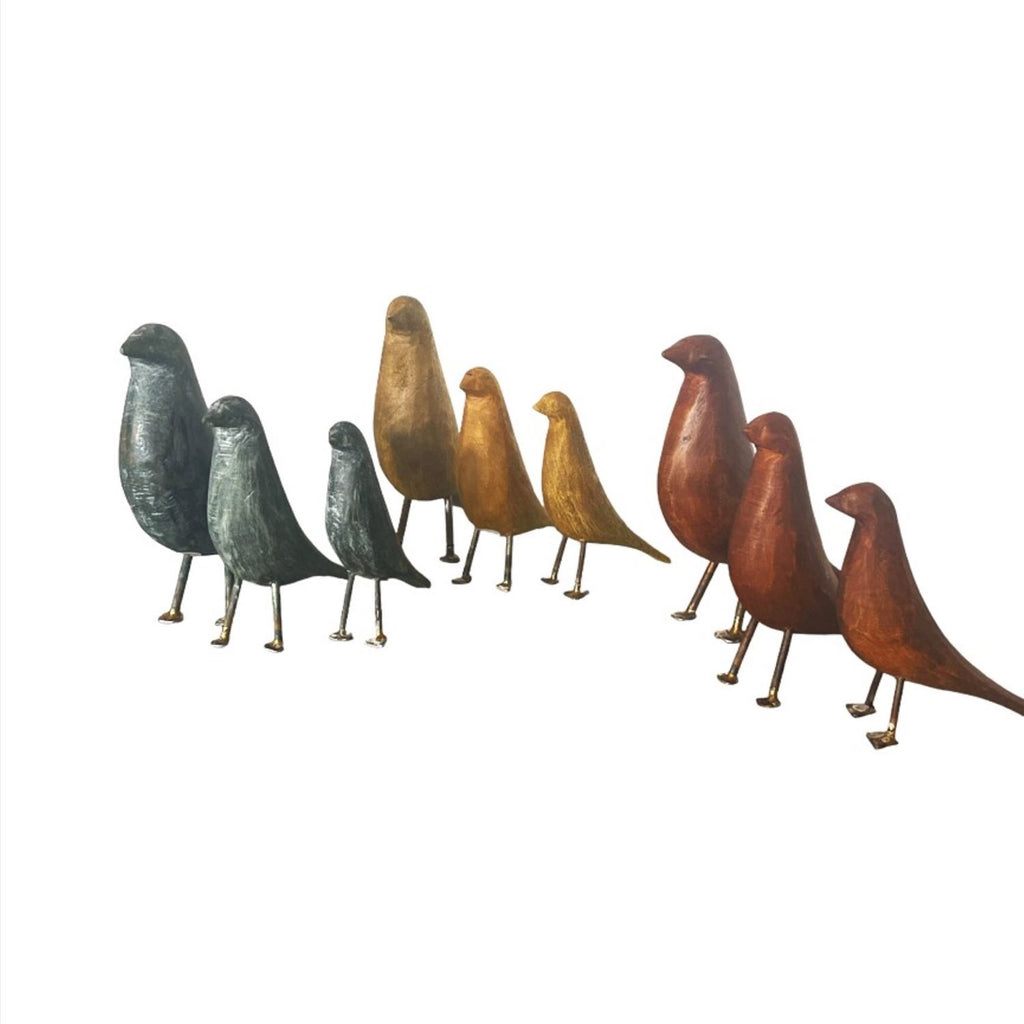 Handcarved Standing Birds
