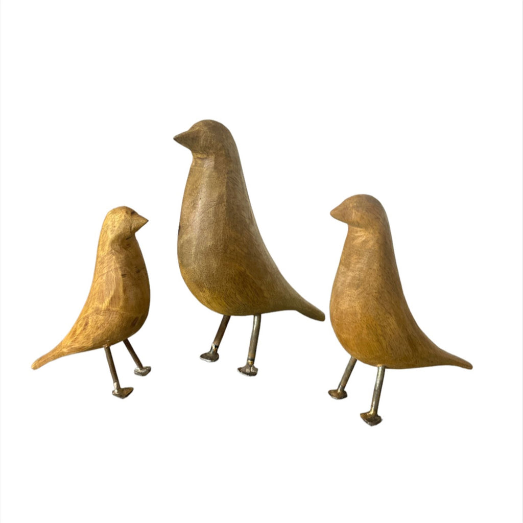 Handcarved Standing Birds