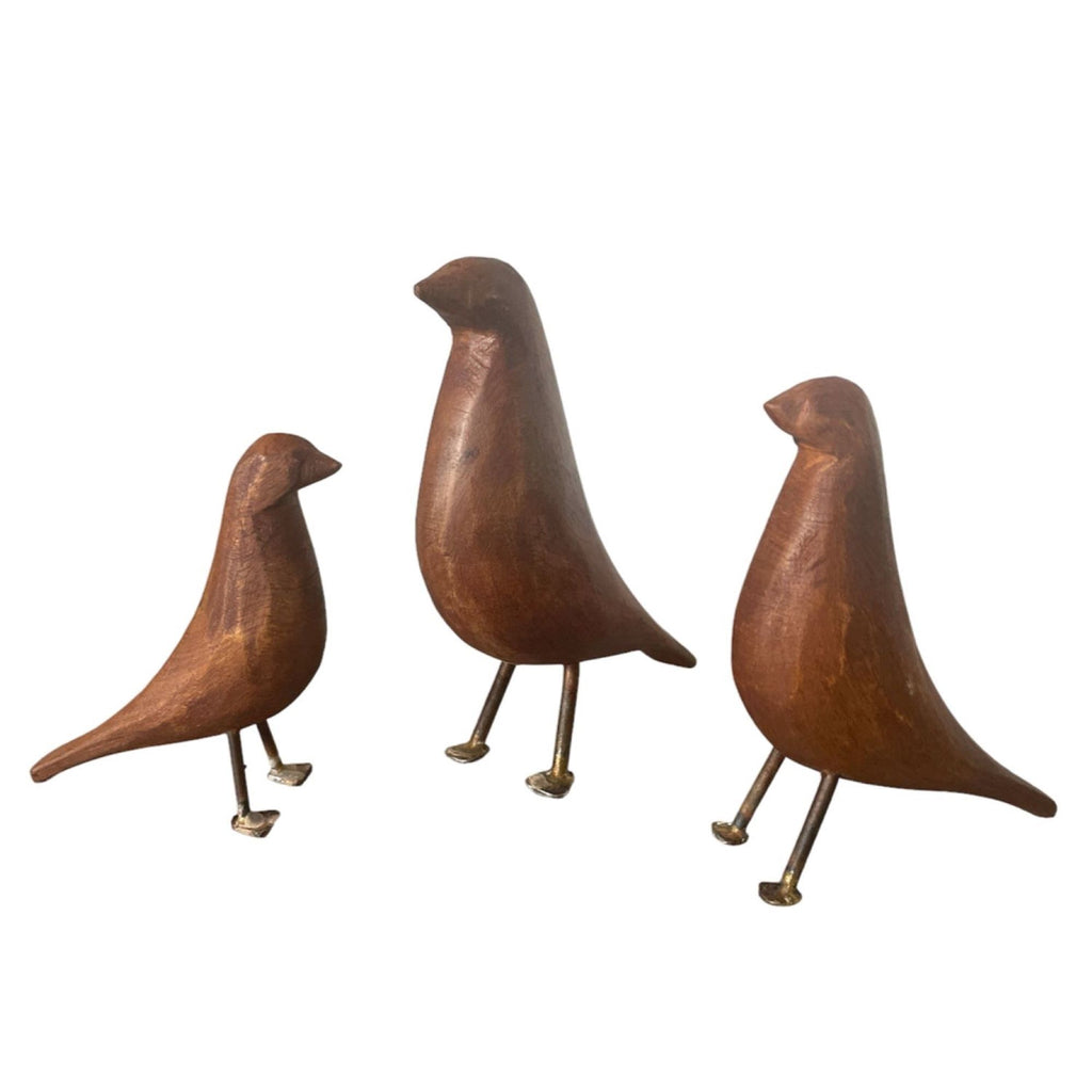 Handcarved Standing Birds