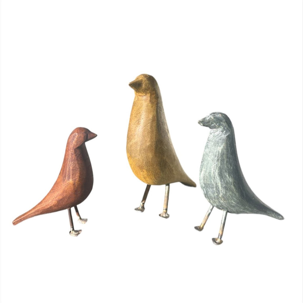Handcarved Standing Birds