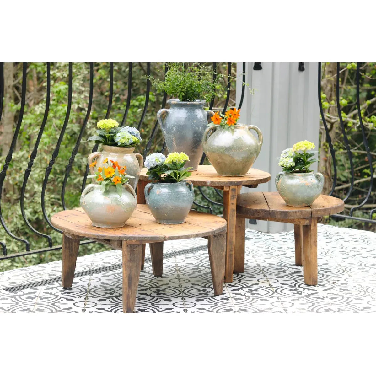 Found Confit Pot | Assorted Blues + Greens + Golds