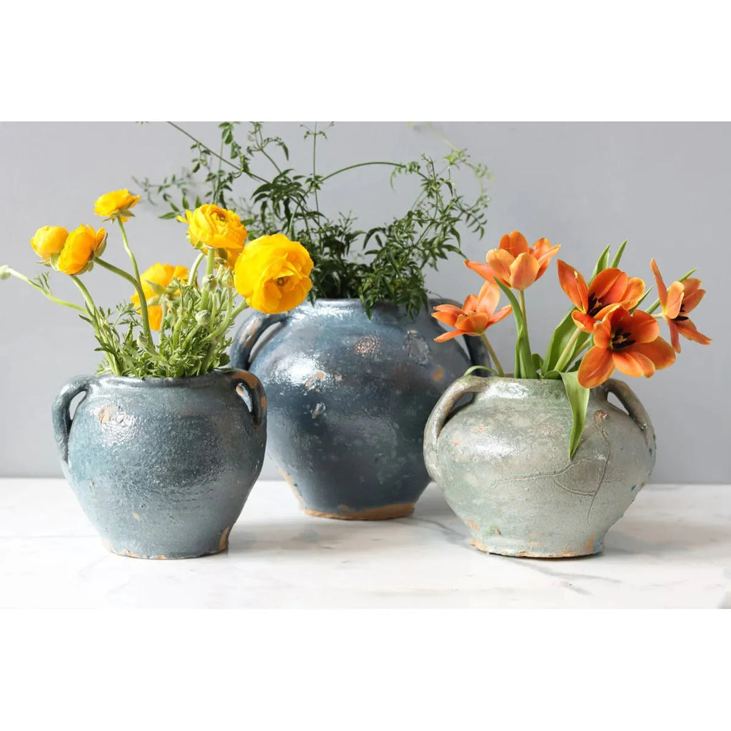 Found Confit Pot | Assorted Blues + Greens + Golds