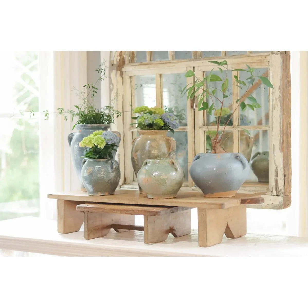 Found Confit Pot | Assorted Blues + Greens + Golds