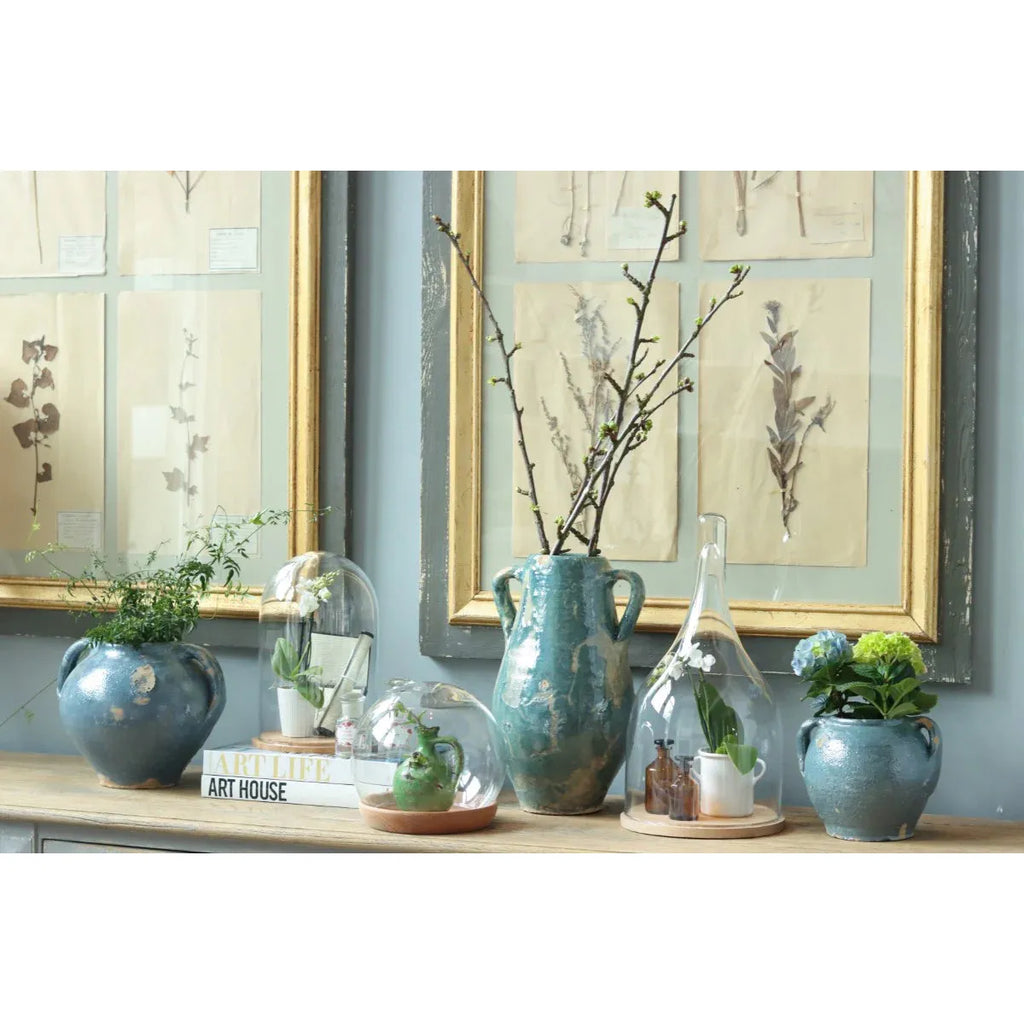Found Amphora Pot | Assorted Blues + Greens
