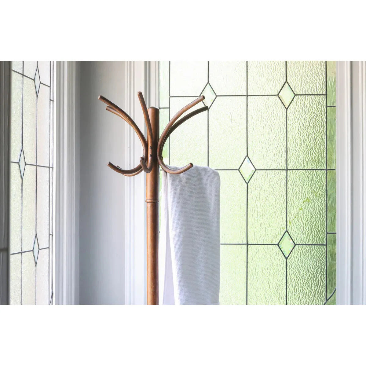 Found Wooden Standing Coat Rack