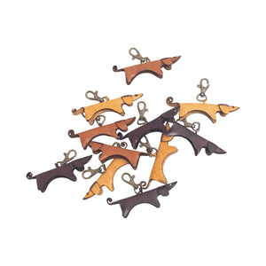 Leather Dachshund Keychains