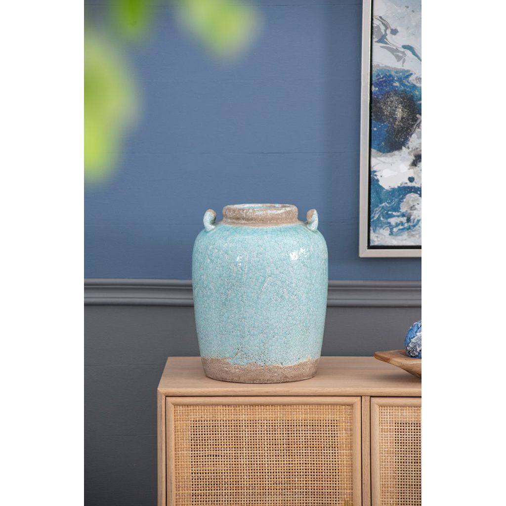 Turquoise Terracotta Vase