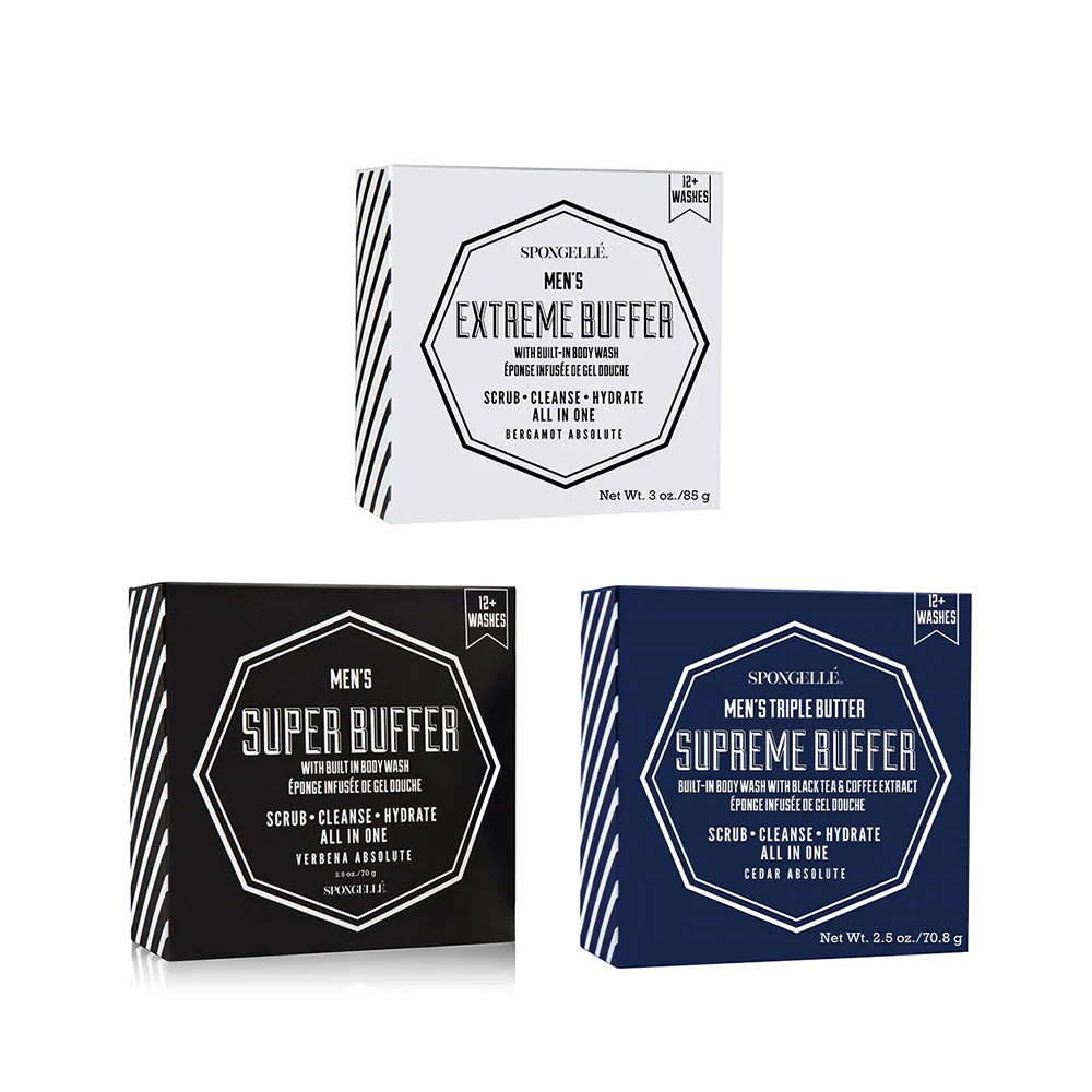 Mini Men's Body Wash Infused Buffers