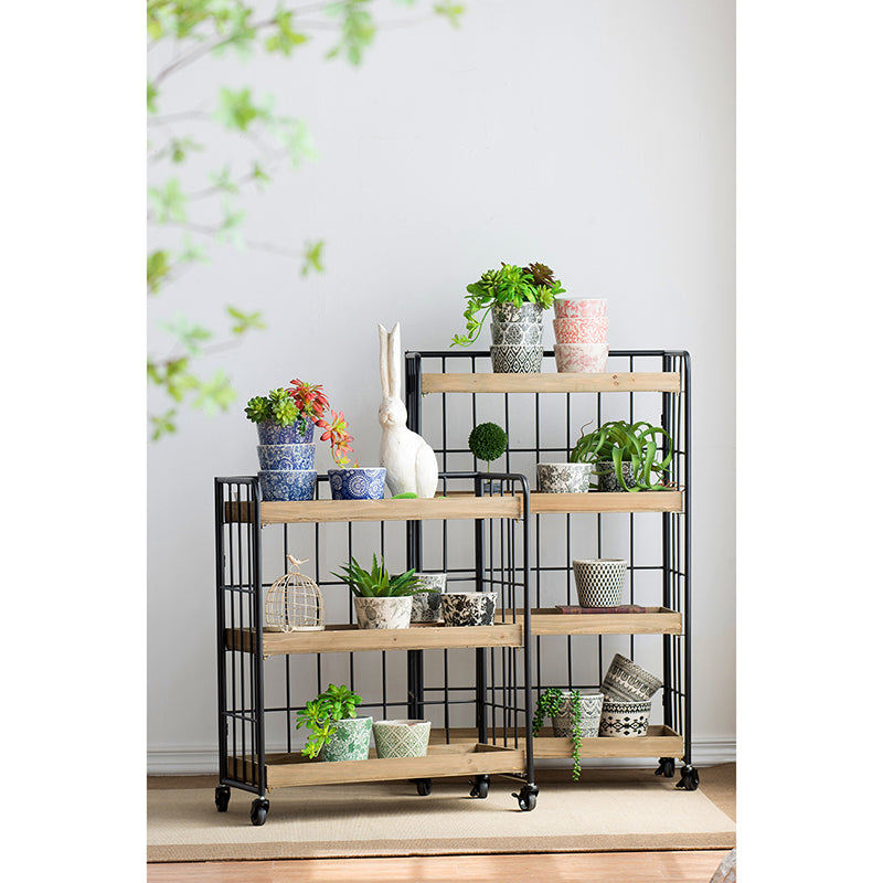 Black & White Floral Terracotta Planter | Style II
