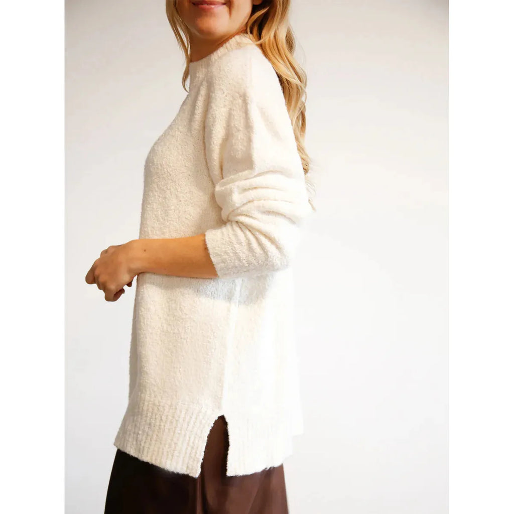 Sarah Billow Sleeve Sweater | Heather Color