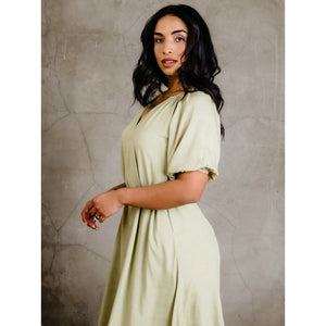 Amari Puff Sleeve Maxi Dress | Pear
