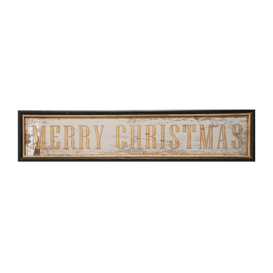 "Merry Christmas" Antiqued Mirror