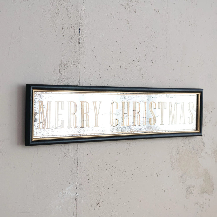 "Merry Christmas" Antiqued Mirror