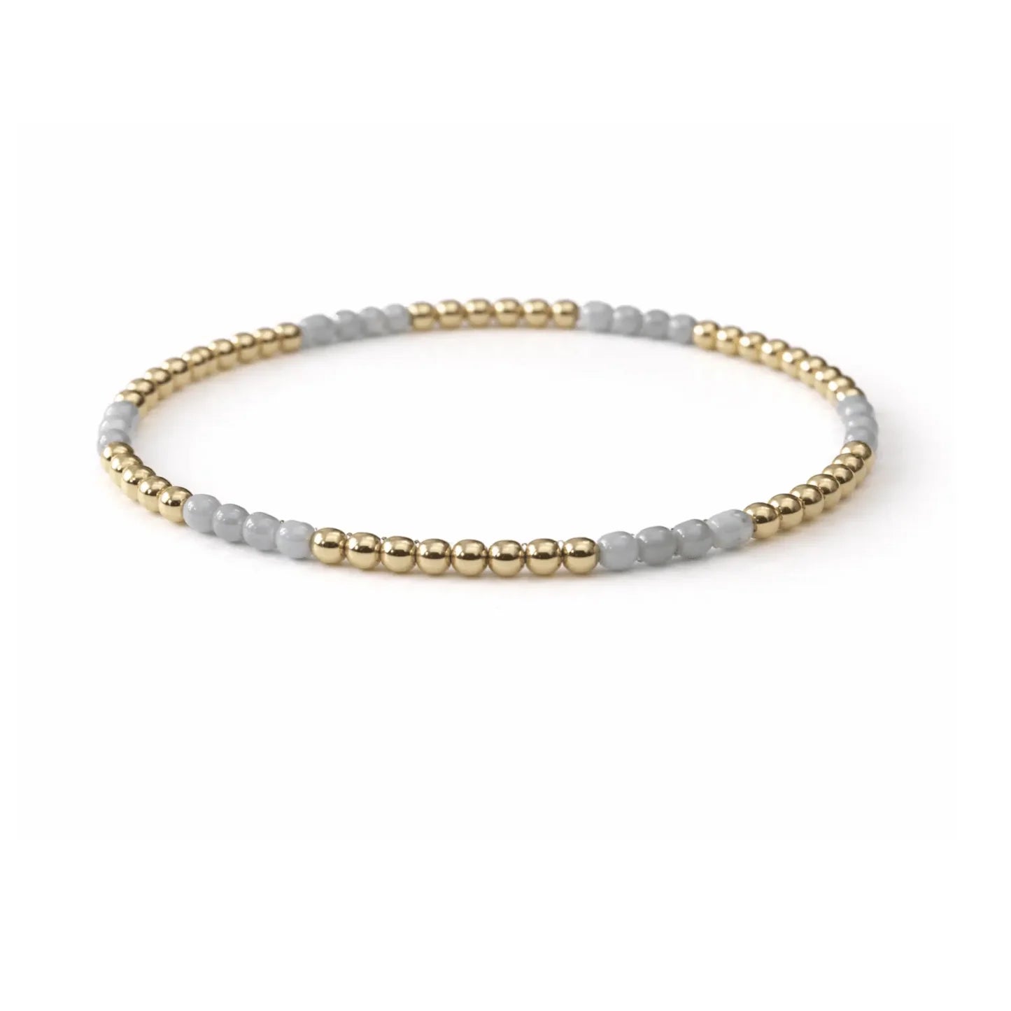 Refined Beaded Bracelet with 14K Gold-Filled Beads | 7"