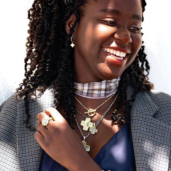 Life In Balance Cross Toggle Necklace