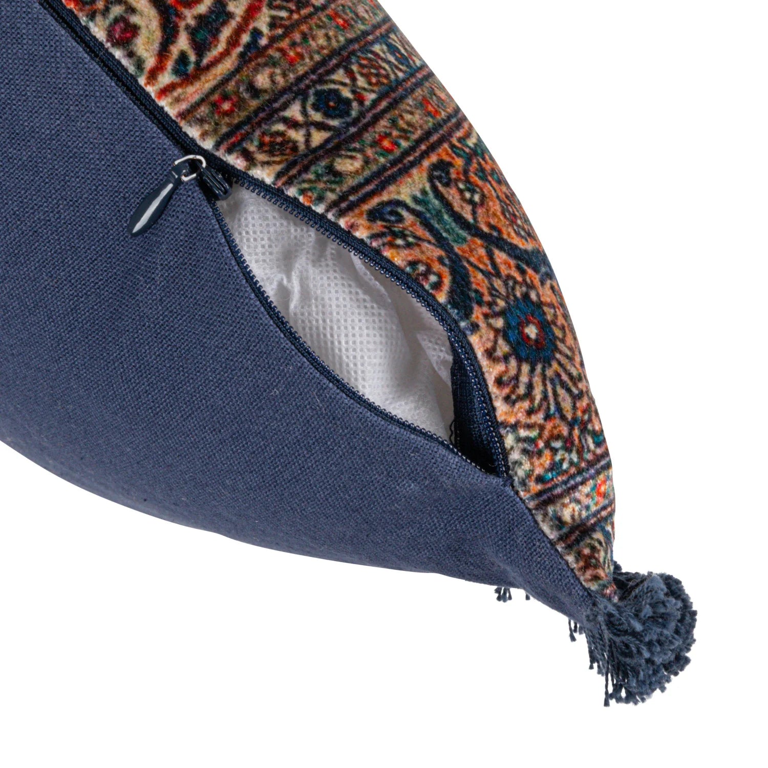 Cotton Blend Velvet Printed Lumbar Pillow