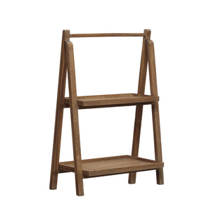 2-Tier Wood Folding Stand | Natural