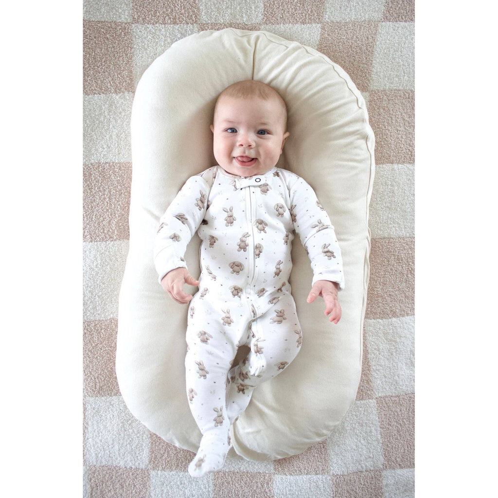 Organic 2-Way Zipper Footie | Brixy Bunny