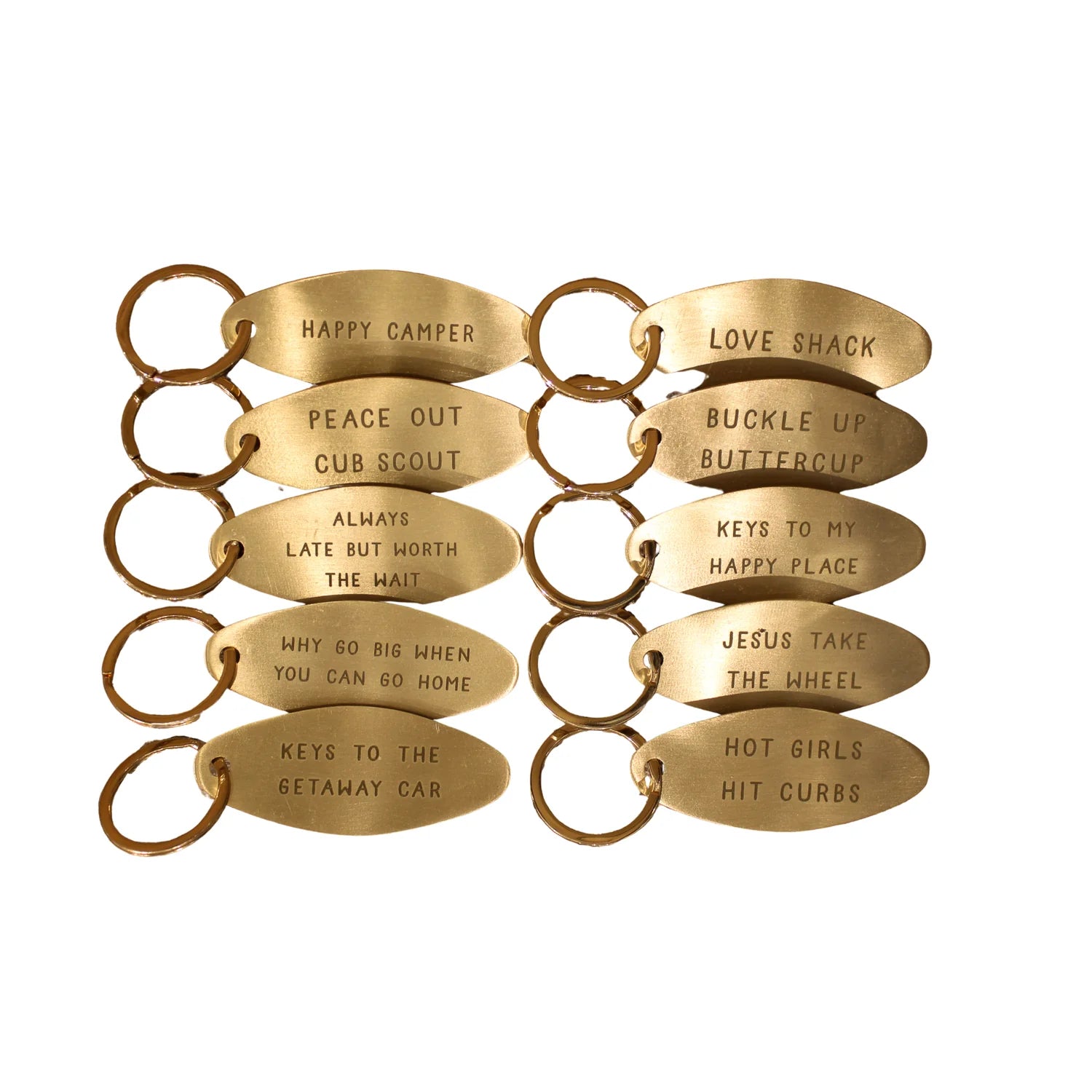 Brass Hotel Keychain