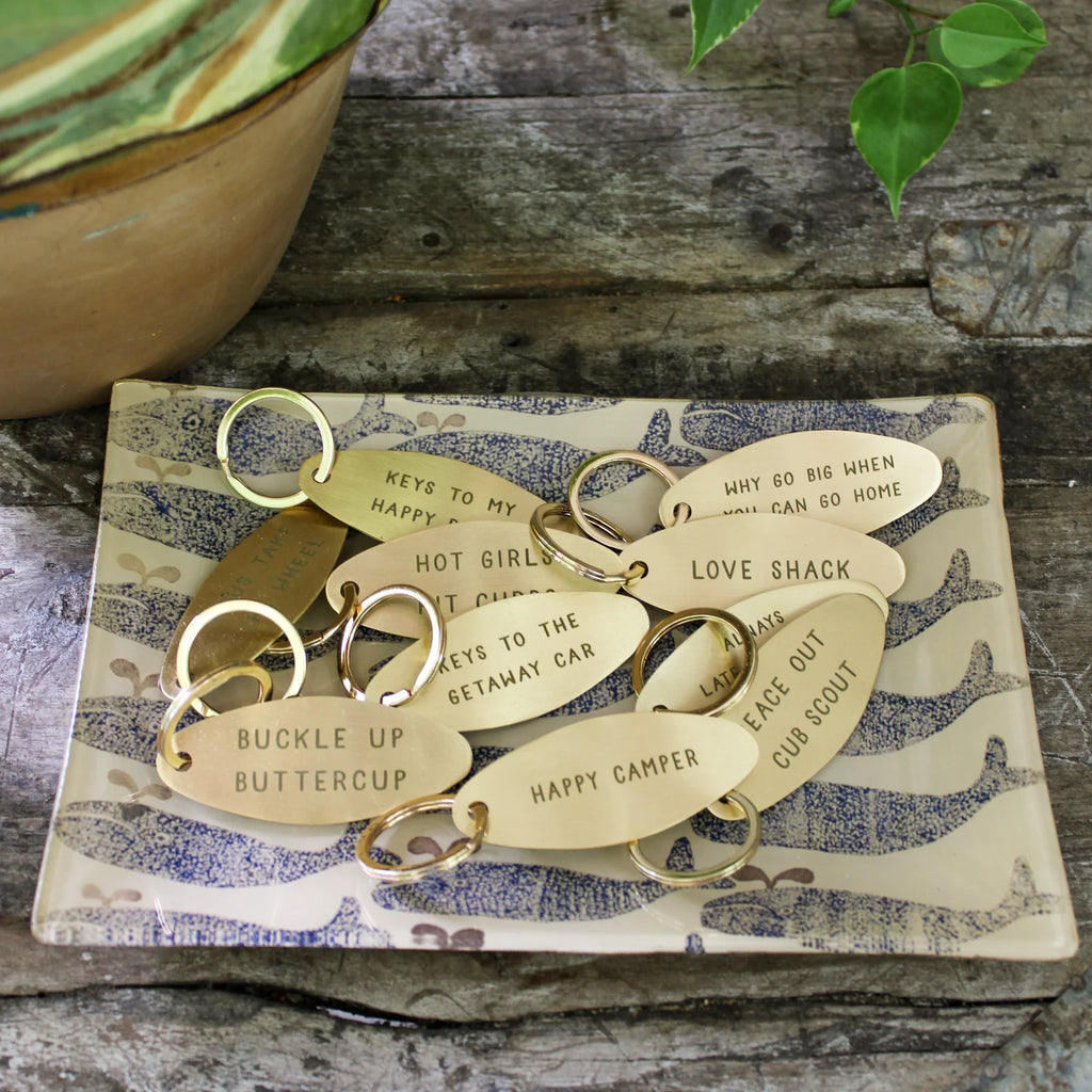Brass Hotel Keychain