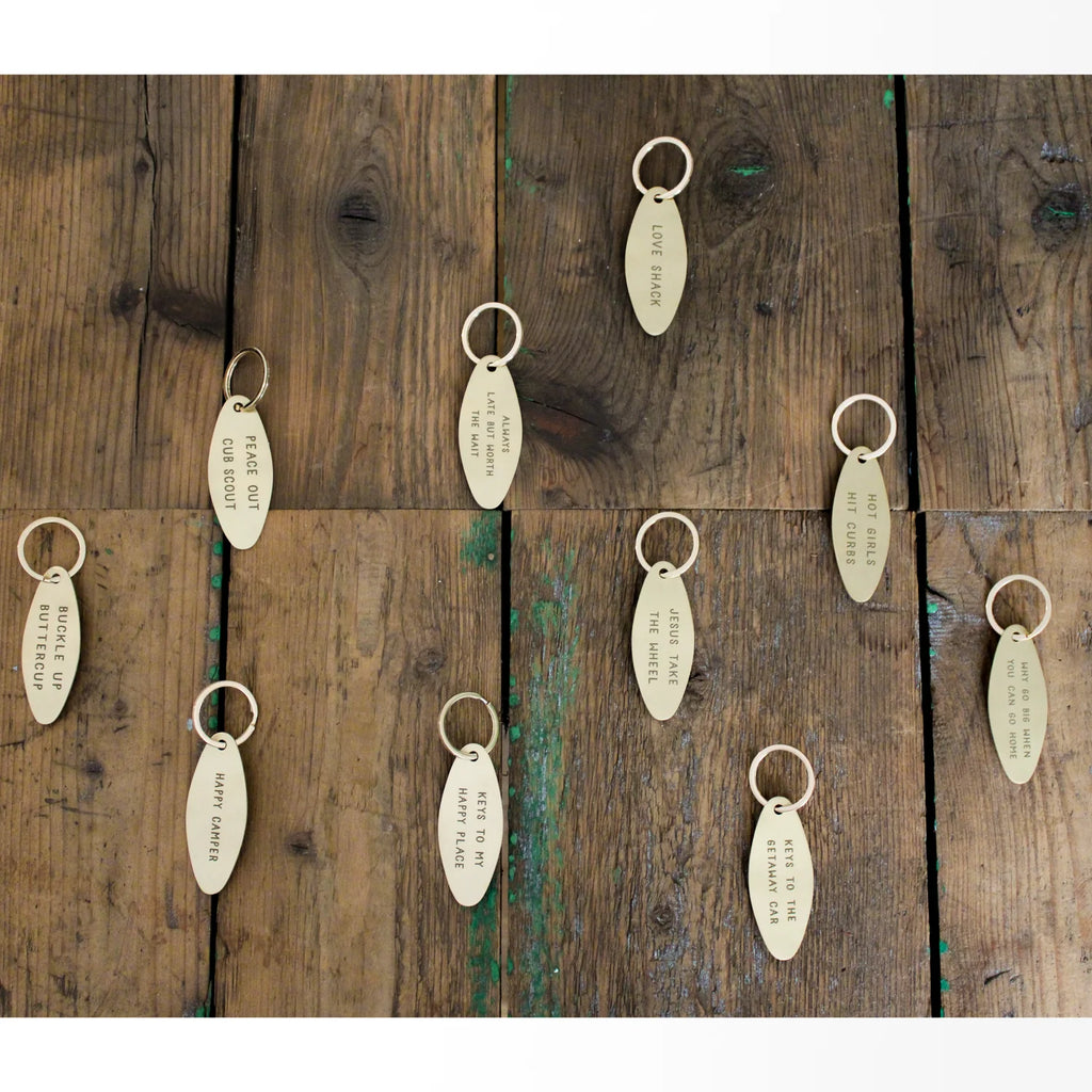 Brass Hotel Keychain
