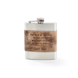 Brown Leather Quote Flasks - 1st Edition