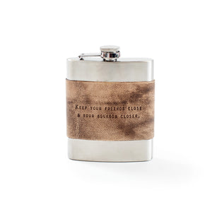 Brown Leather Quote Flasks - 1st Edition