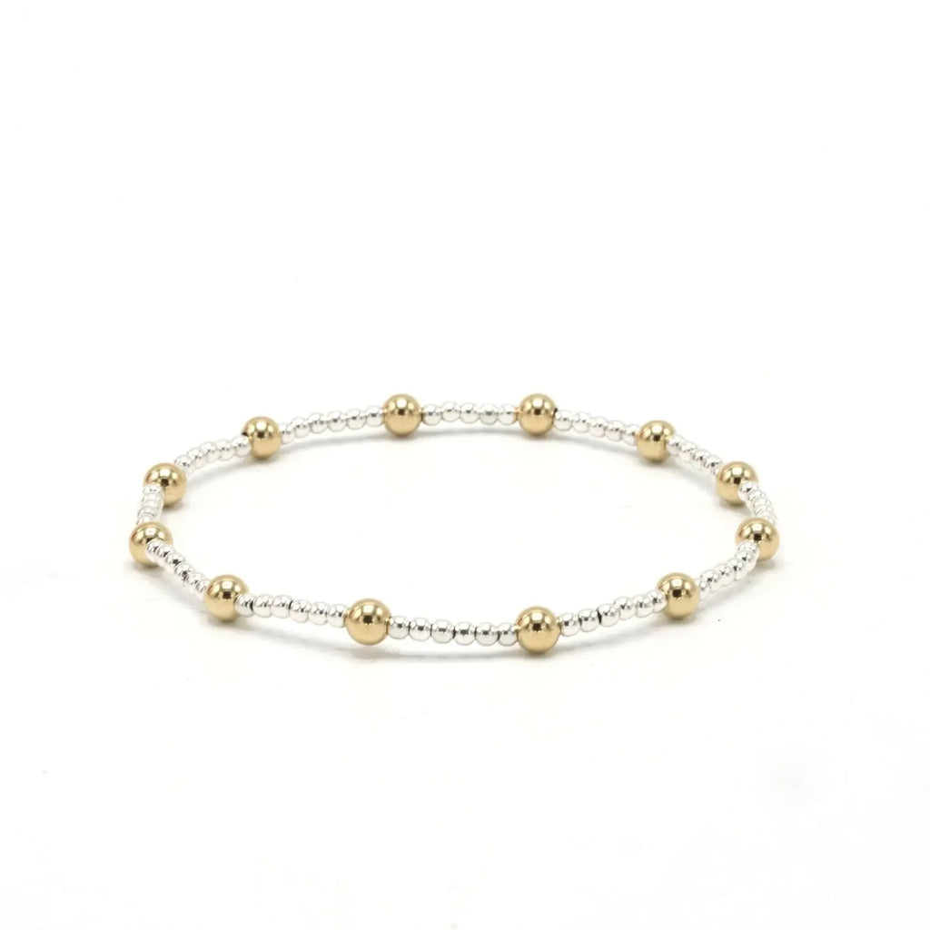 Malibu Mix Collection 14K Gold Filled & Silver Beaded Bracelet