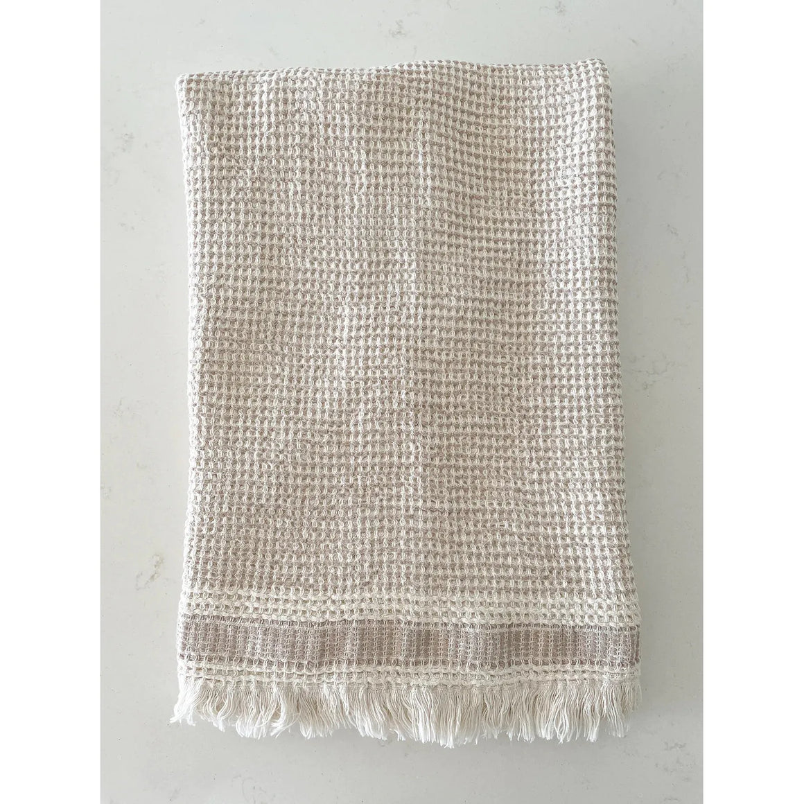 Turkish Cotton Bath Towel | Waffle Striped