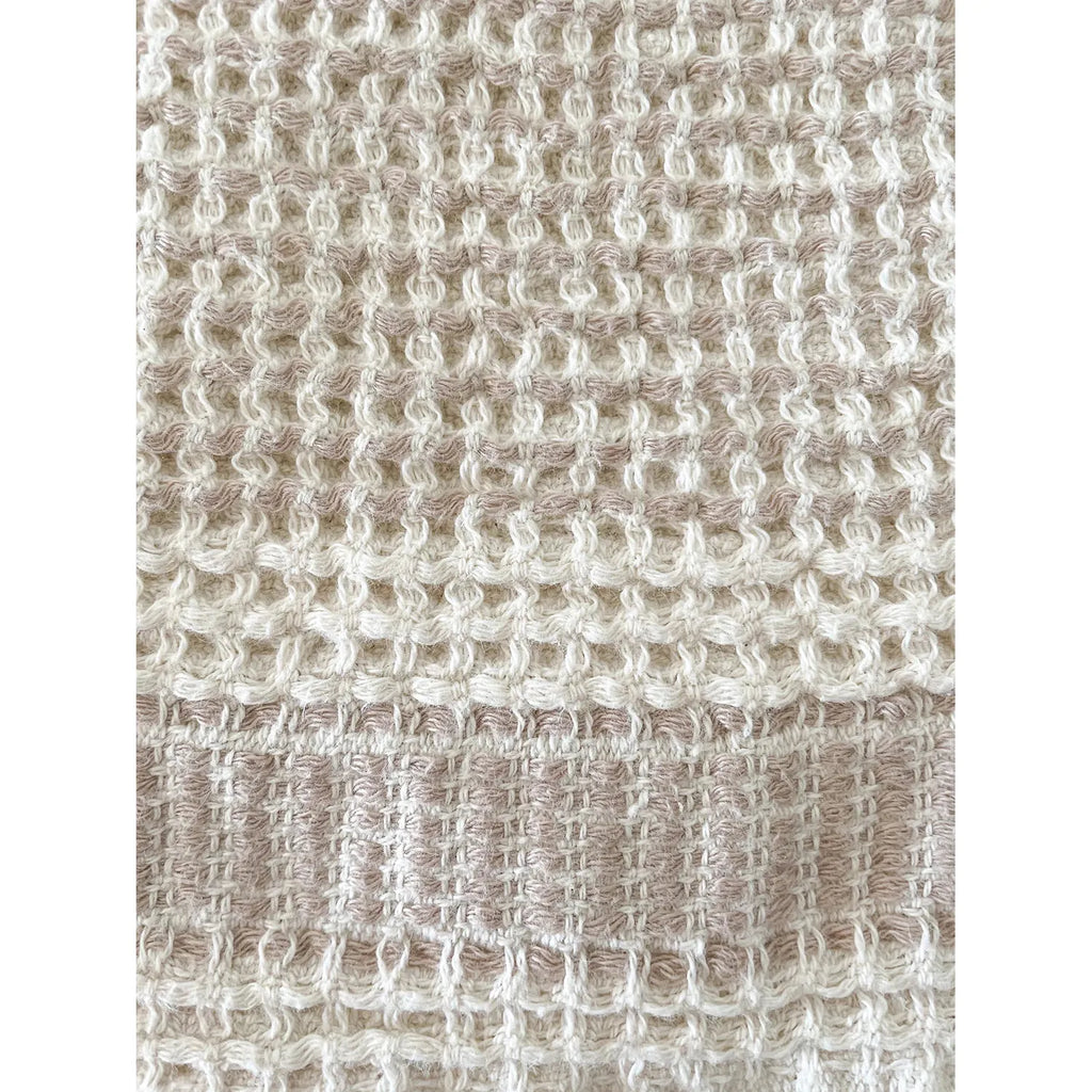 Turkish Cotton Bath Towel | Waffle Striped