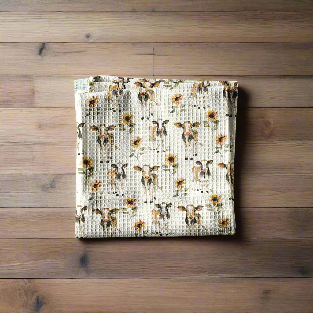 Kitchen Towel | Cows & Sunflowers