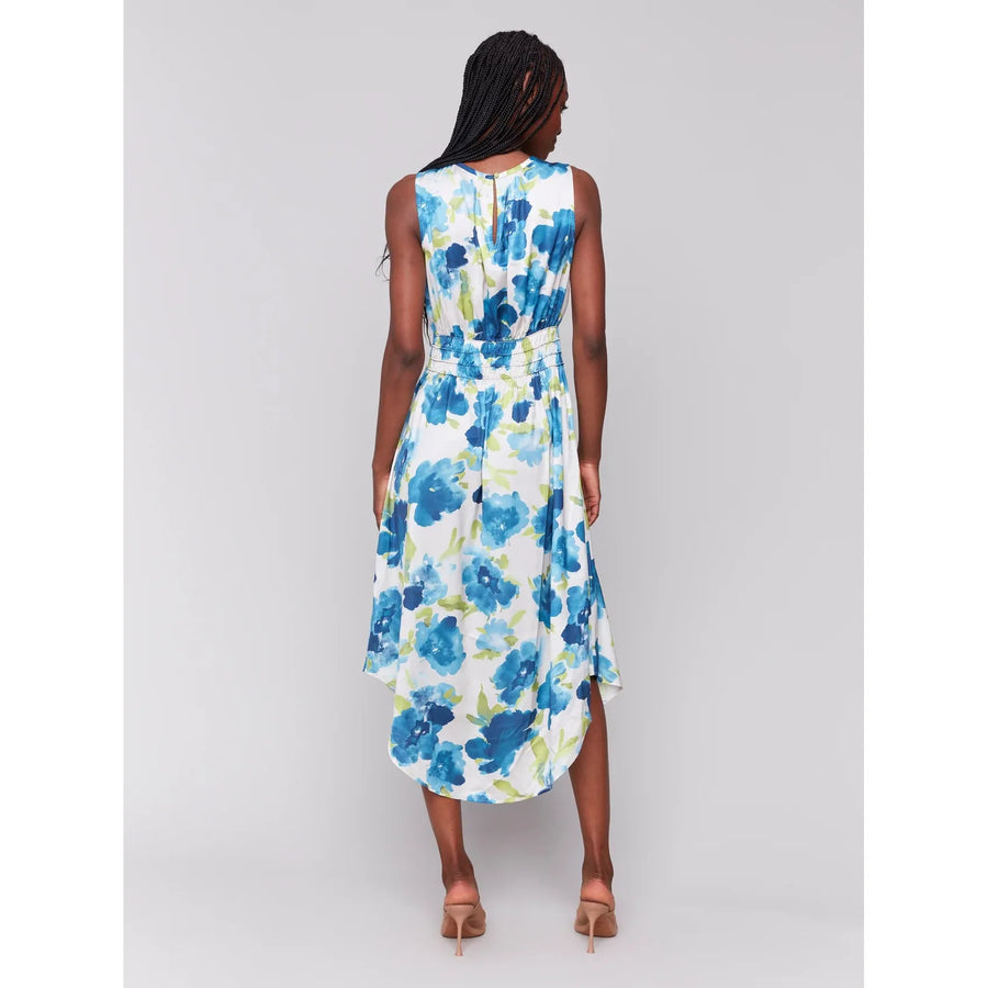 Flowy Print  Dress | Lime