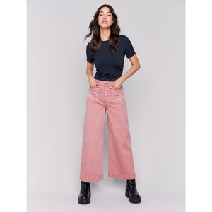 Cropped Flare Leg Front Patch Pocket Pant