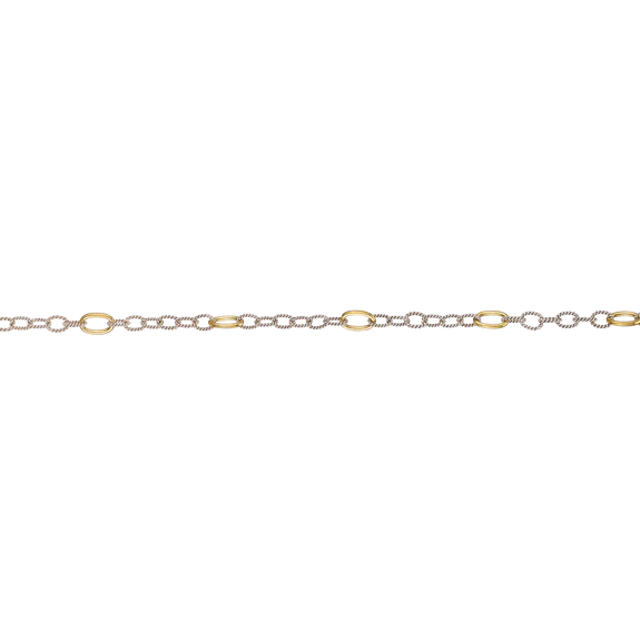 Twisted Link w/Brass Rings Chain