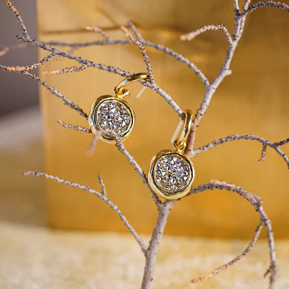 Kristal Huggie Drop Earrings