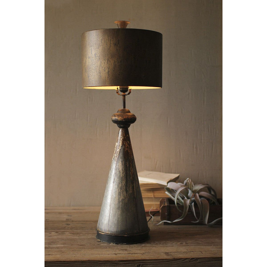 Table Lamp w/Metal Bases & Shade
