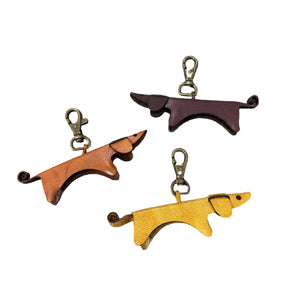 Leather Dachshund Keychains