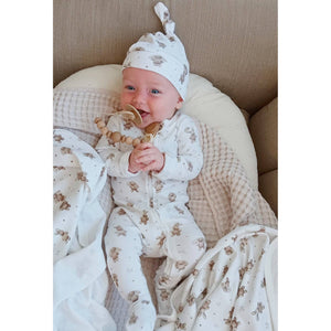 Organic 2-Way Zipper Footie | Brixy Bunny